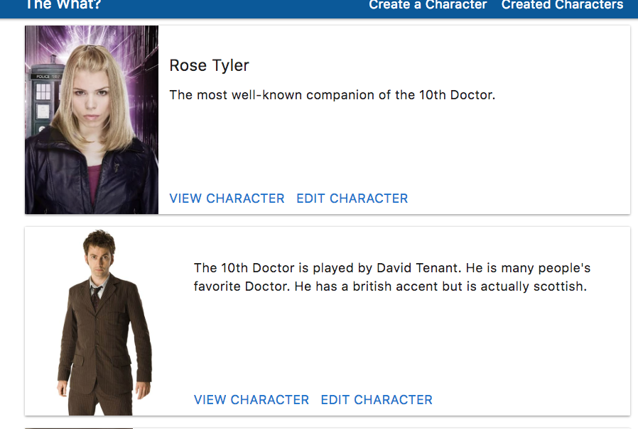 The What Dr. Who Role Play